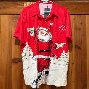 New men’s XL full design Santa Claus  Christmas holiday Xmas shirt